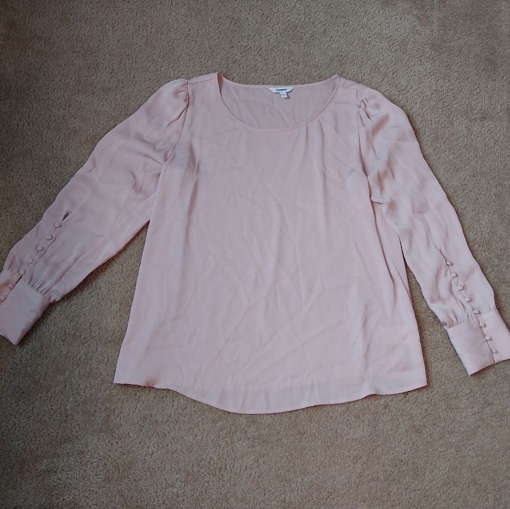 Large express pale pink blouse